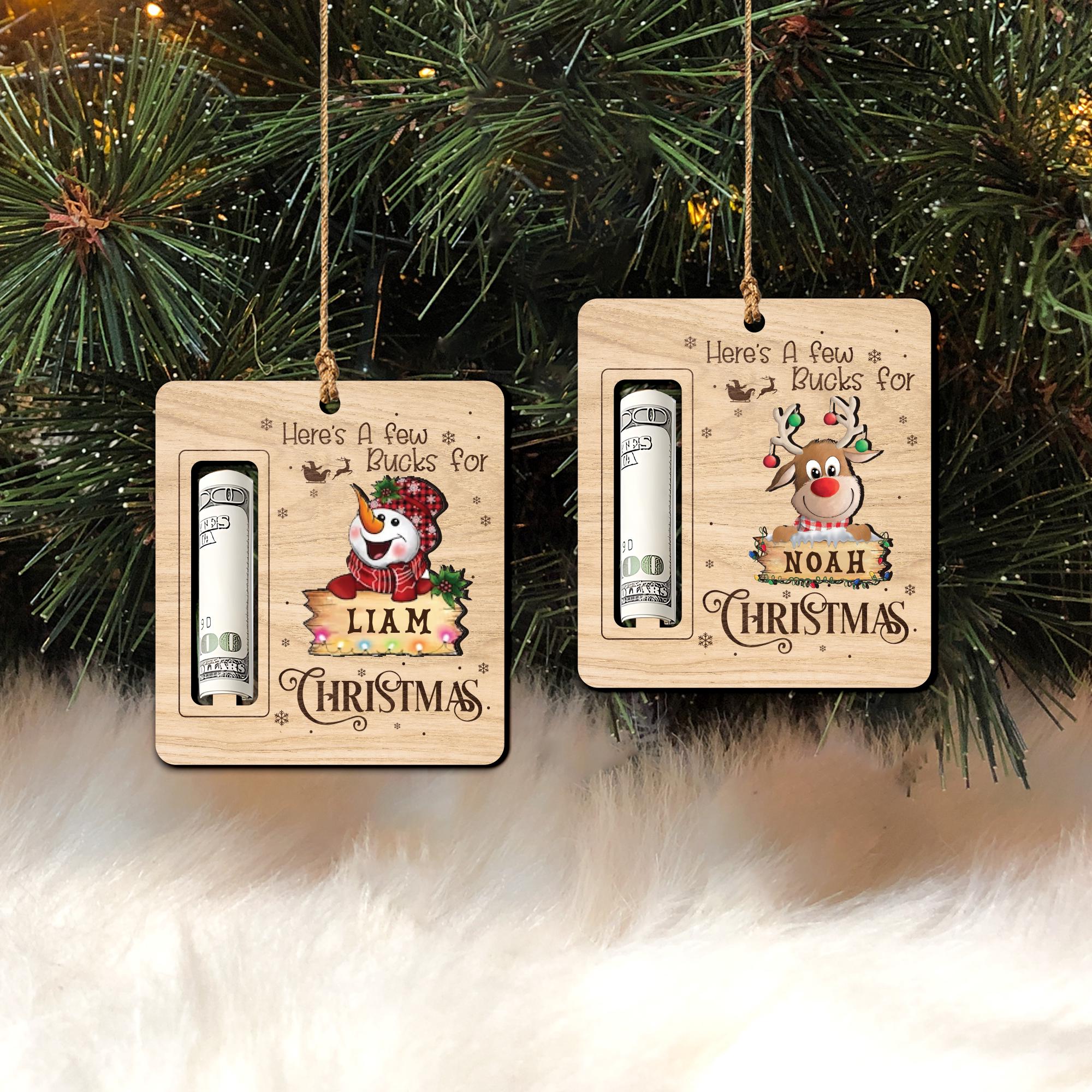 Personalized Cute Money Holder Christmas Ornament | MCGift35