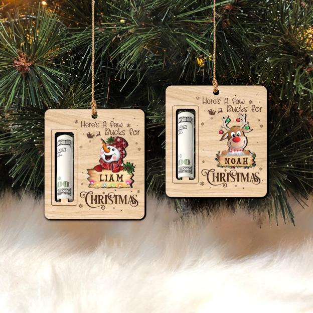 Personalized Cute Money Holder Christmas Ornament | MCGift35