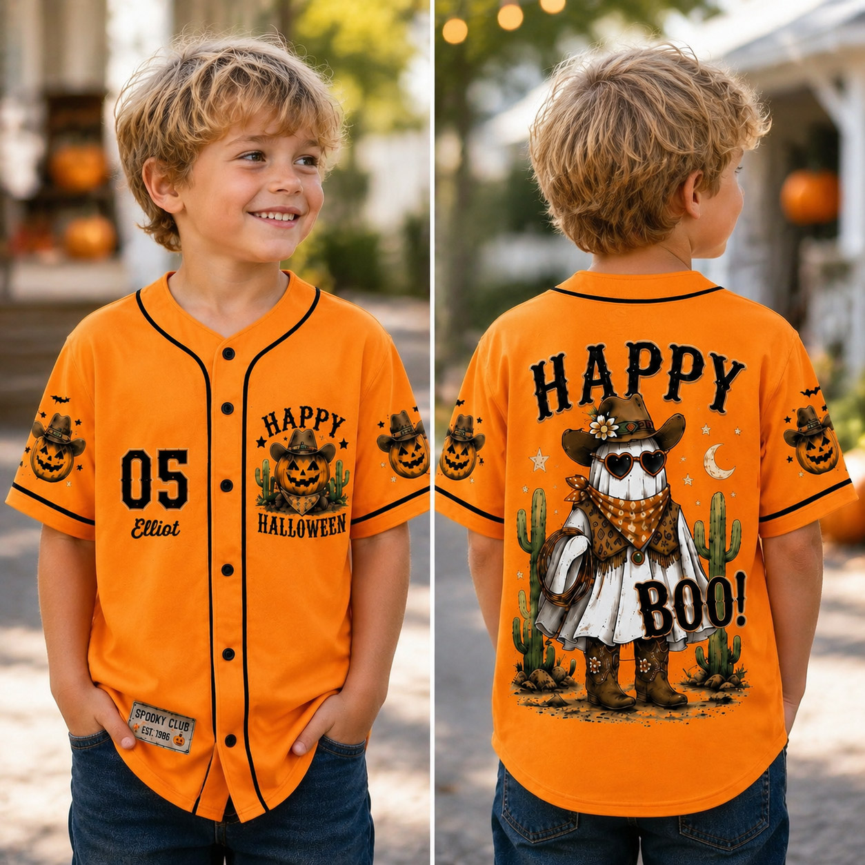 Personalized Halloween Button Up Baseball Jersey For Kid & Adult | CWHalloween101