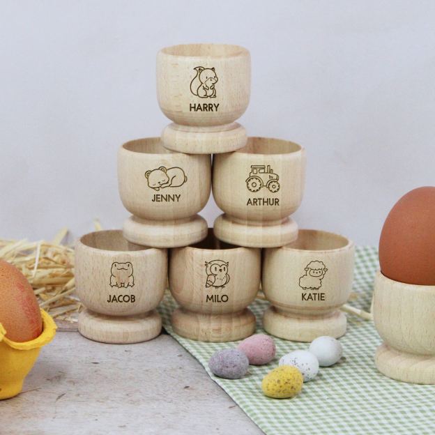 Personalized Kids Wooden Egg Cup | CWToy90