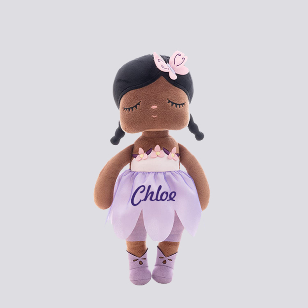 Personalized Baby's Embroidery Floral Dreammates Doll | DEGMine01