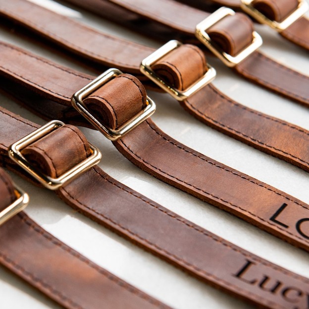 Personalized Name or Information Leather Pet Collar | BKPet151