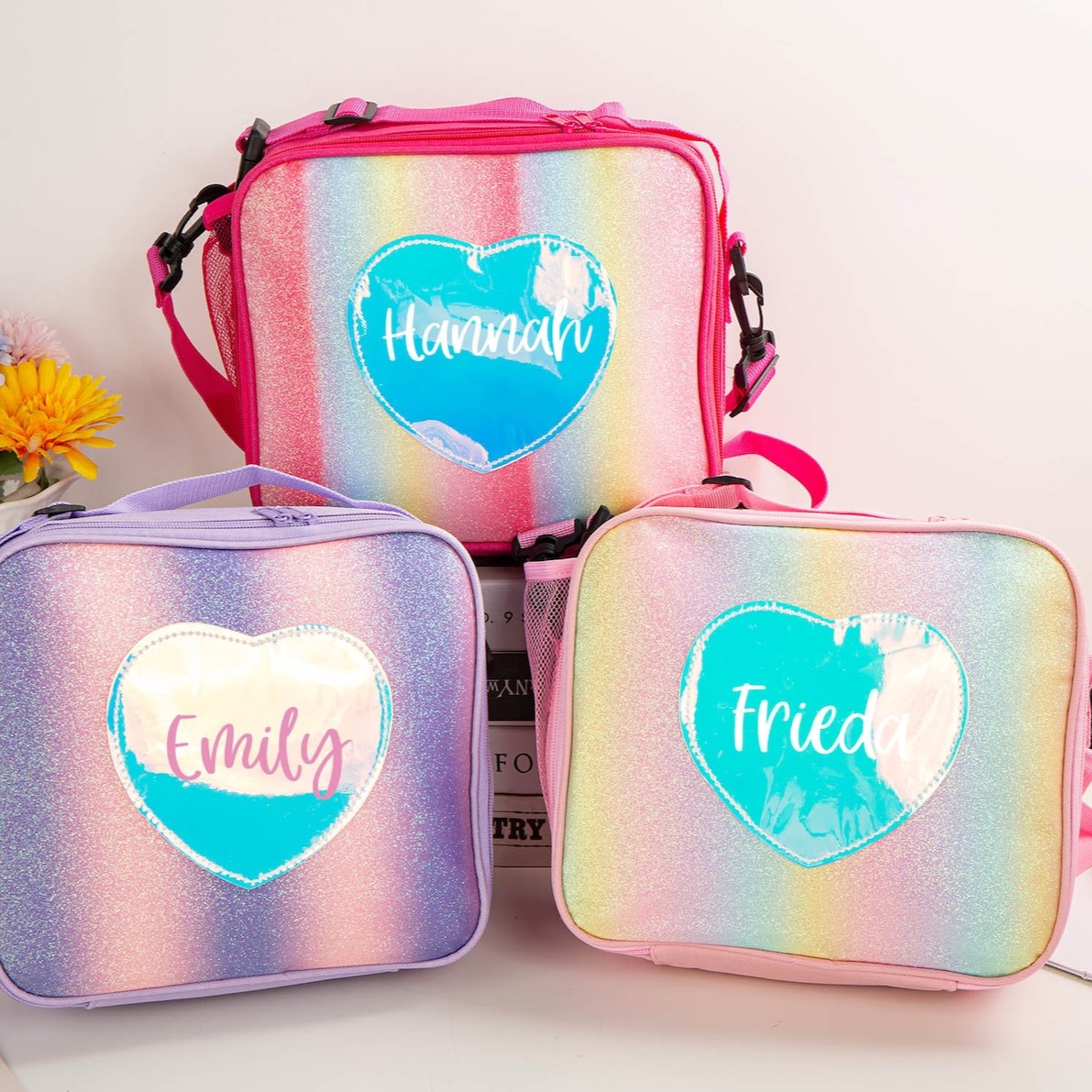 Personalized Name Color Kids Lunch Bag