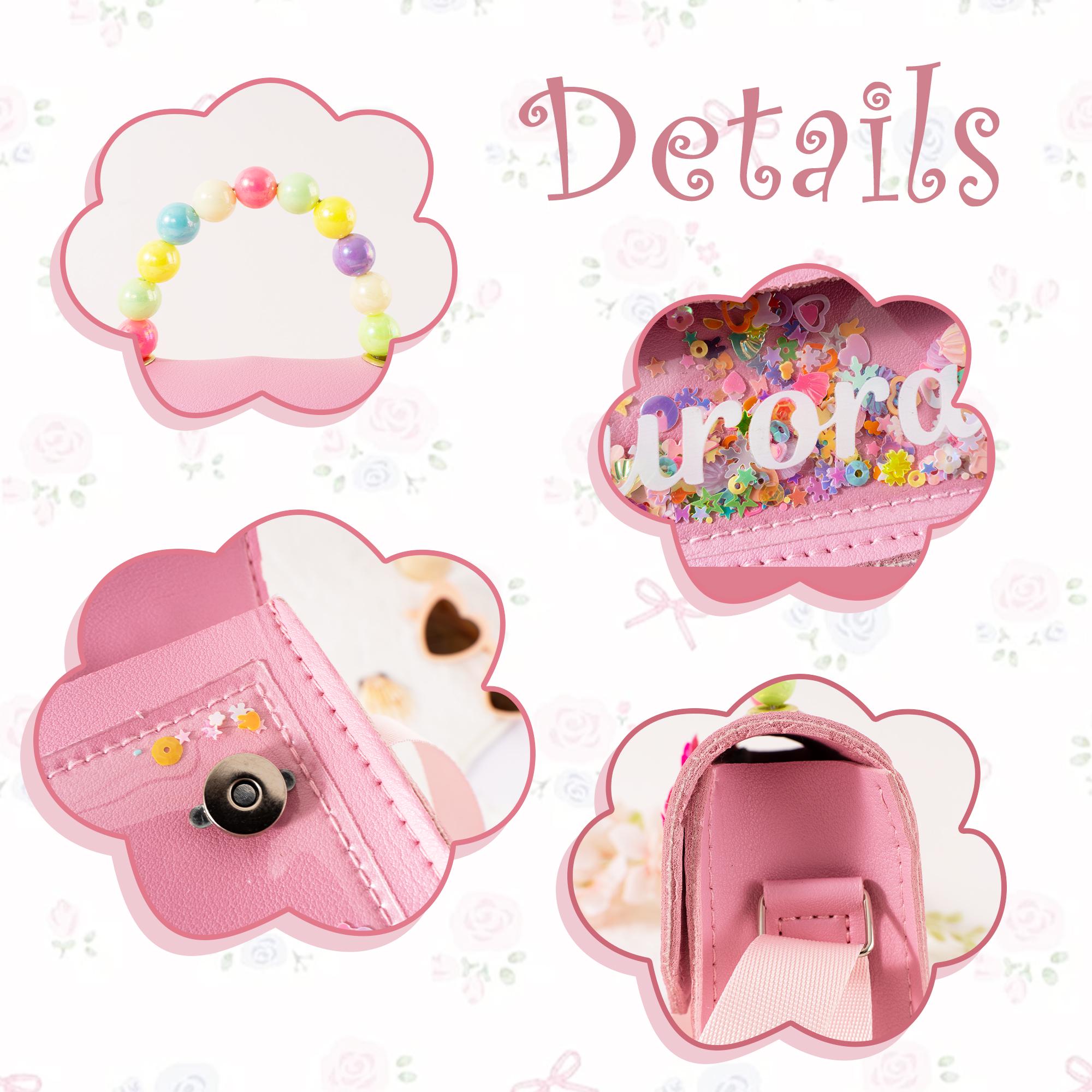 Personalized Name Little Flower Pearl Handbag for Kids  | KKBag10
