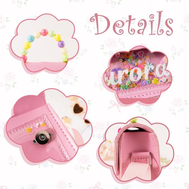 Personalized Name Little Flower Pearl Handbag for Kids  | KKBag10