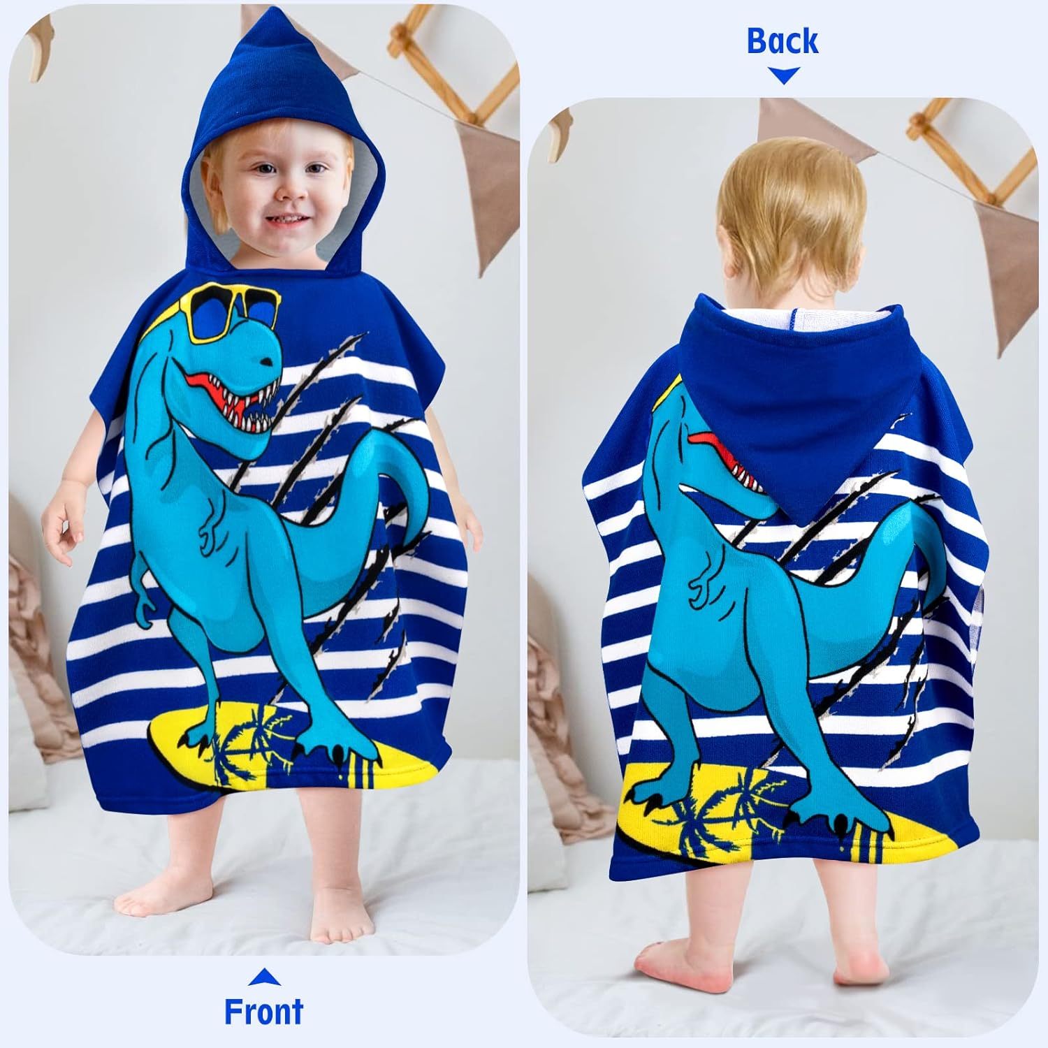 Personalized Embroidery Hooded Beach Towel for Summer & Beach | CWBeach82