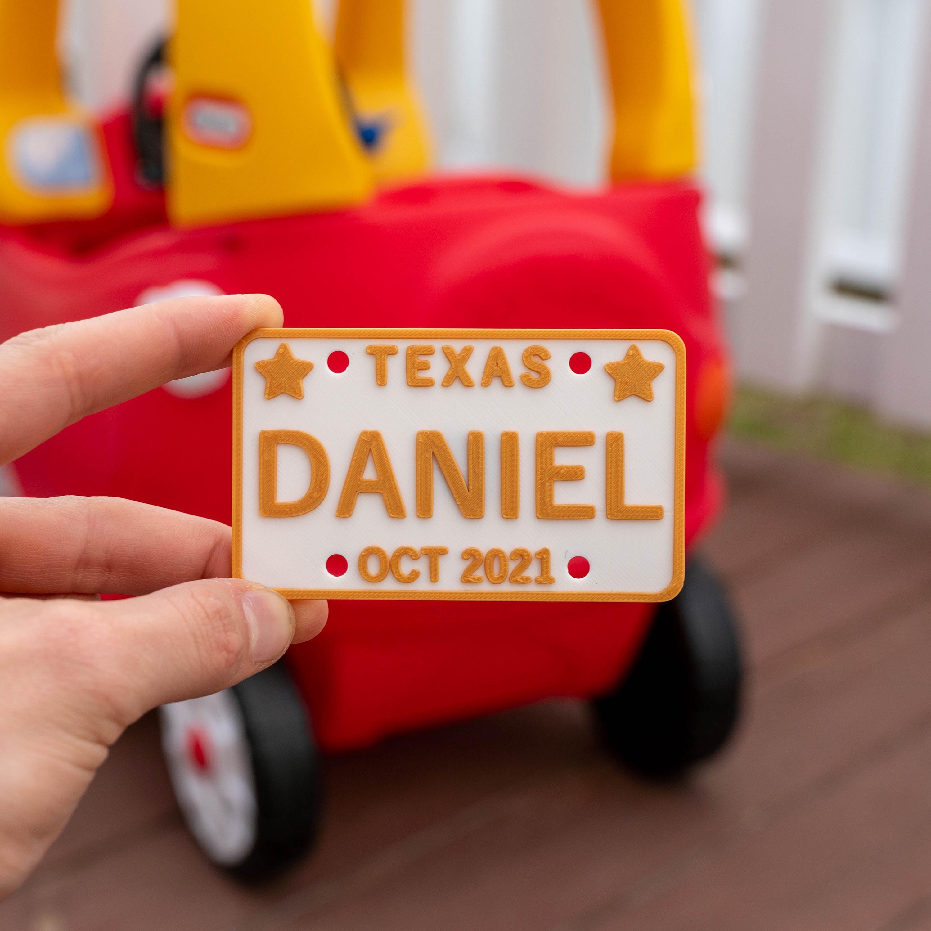 Personalized License Plate Tag for Cozy Coupe Wagon Stroller | CWGift26