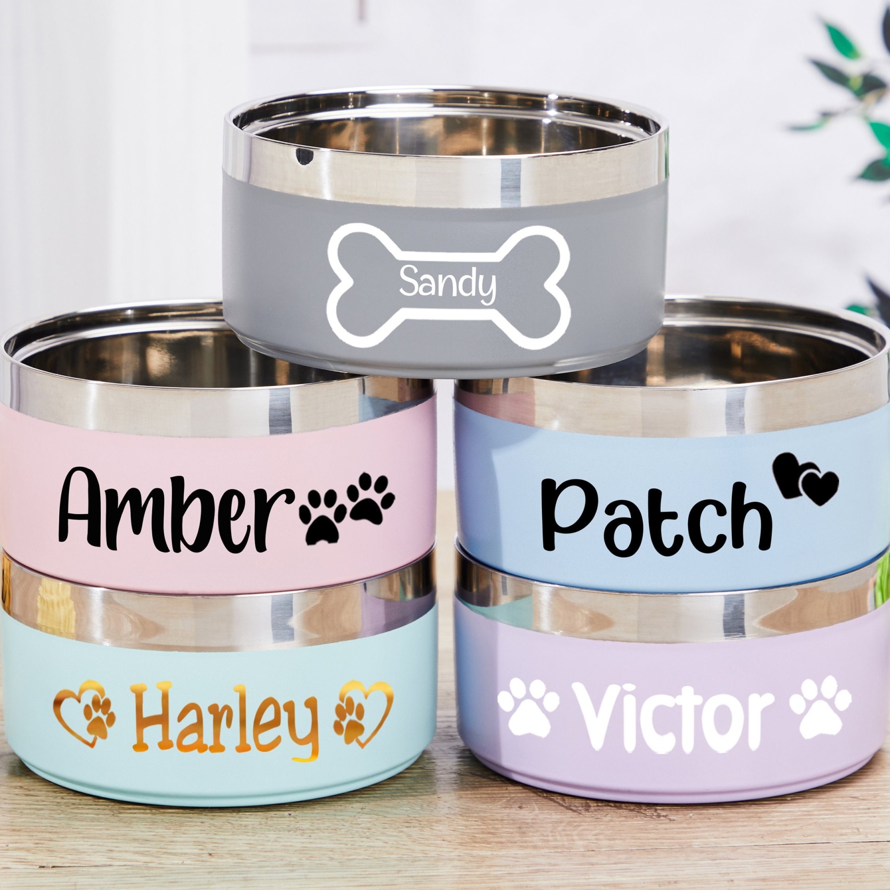 Personalized Stainless Steel Pet Food Bowl  | BKPet46