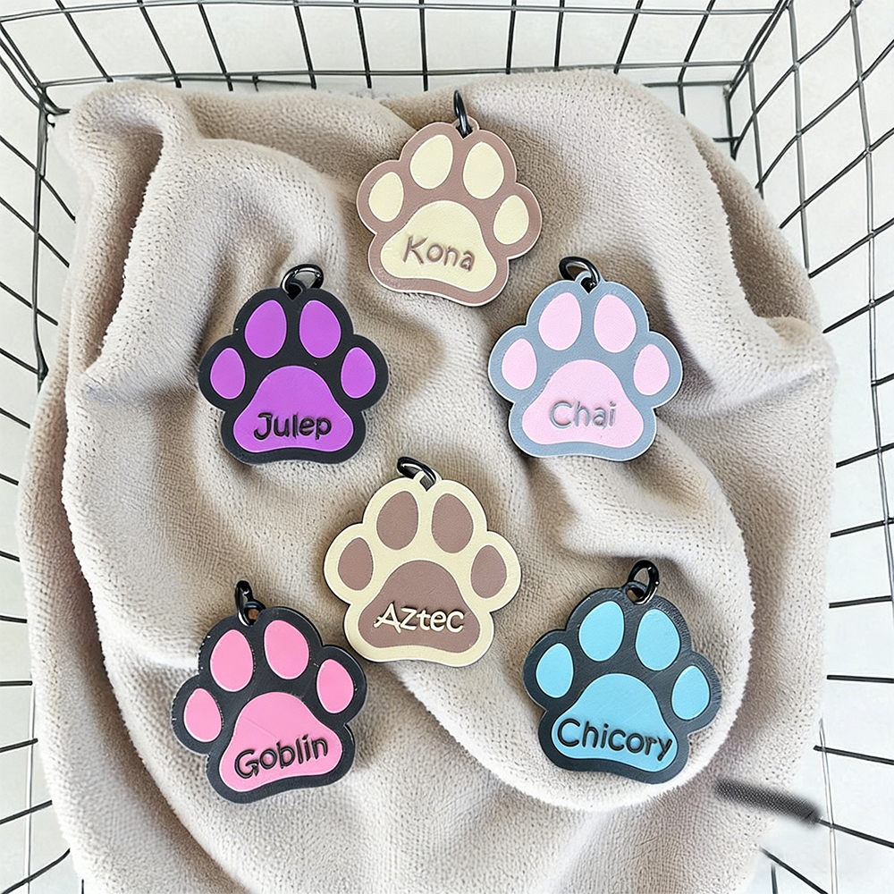 Personalized 3D Paw Print Name Crate Sign | BKPet374