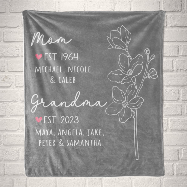 Personalized Love Mom Blanket for Comfort & Unique | CWMom13