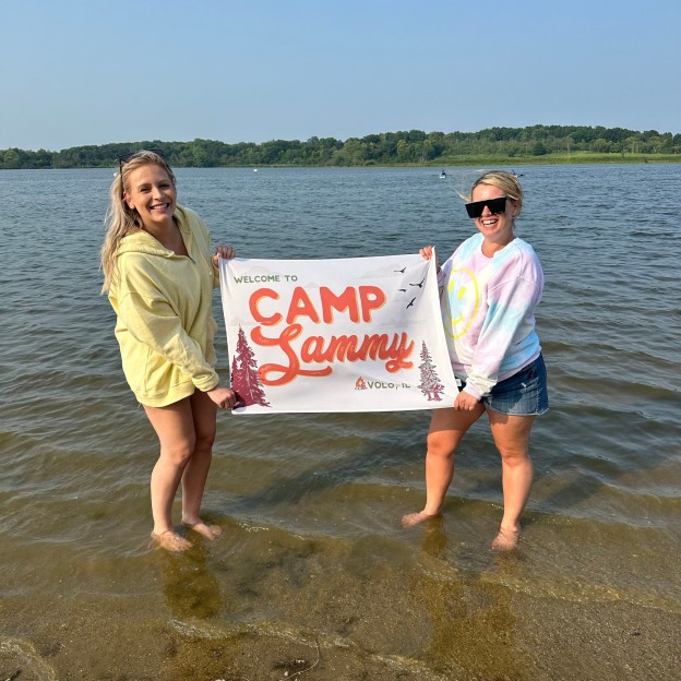 Personalized Camp Bachelorette Banner Tapestry | CWCamp03