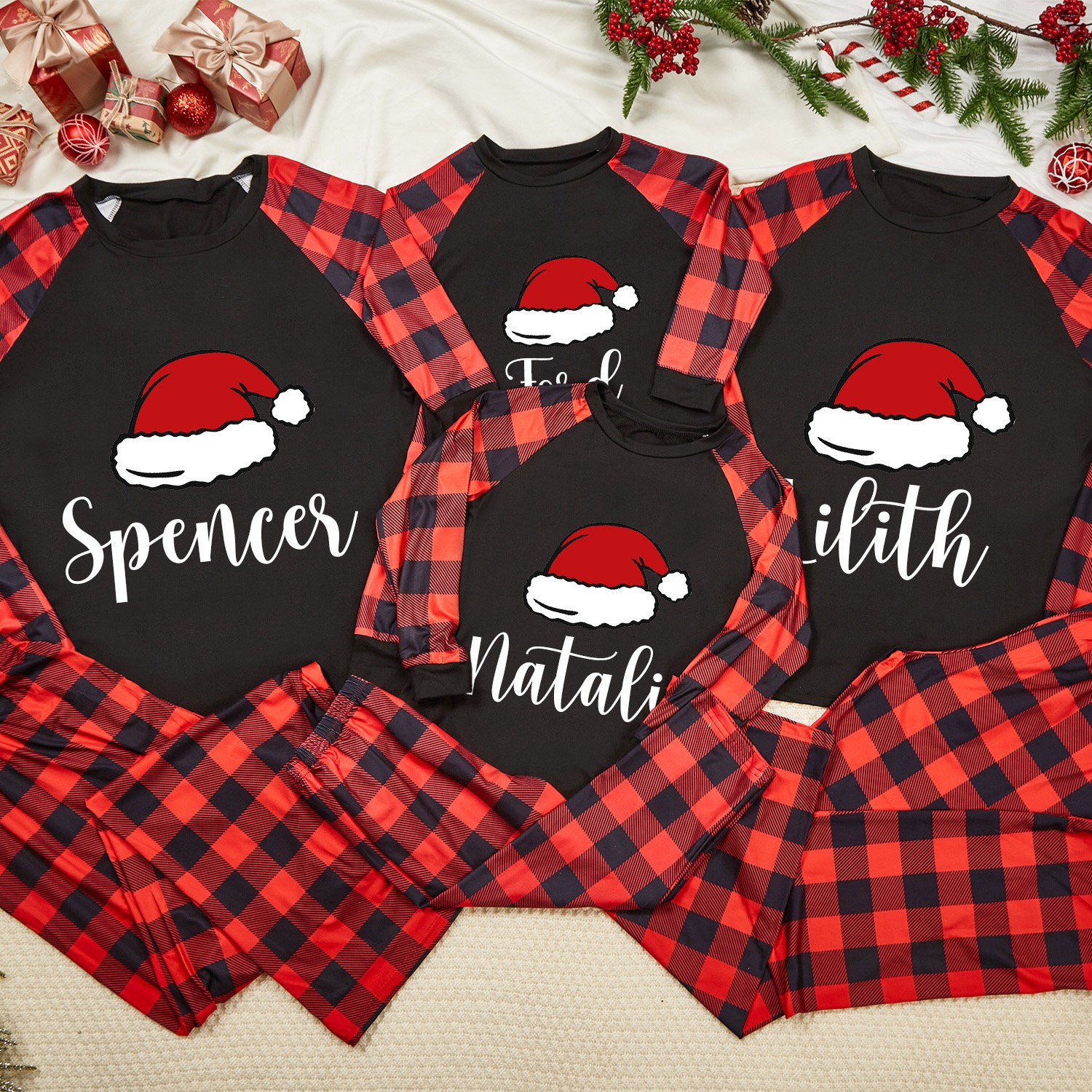 Personalized Matching Family Christmas Pajamas Set | CWFamily06