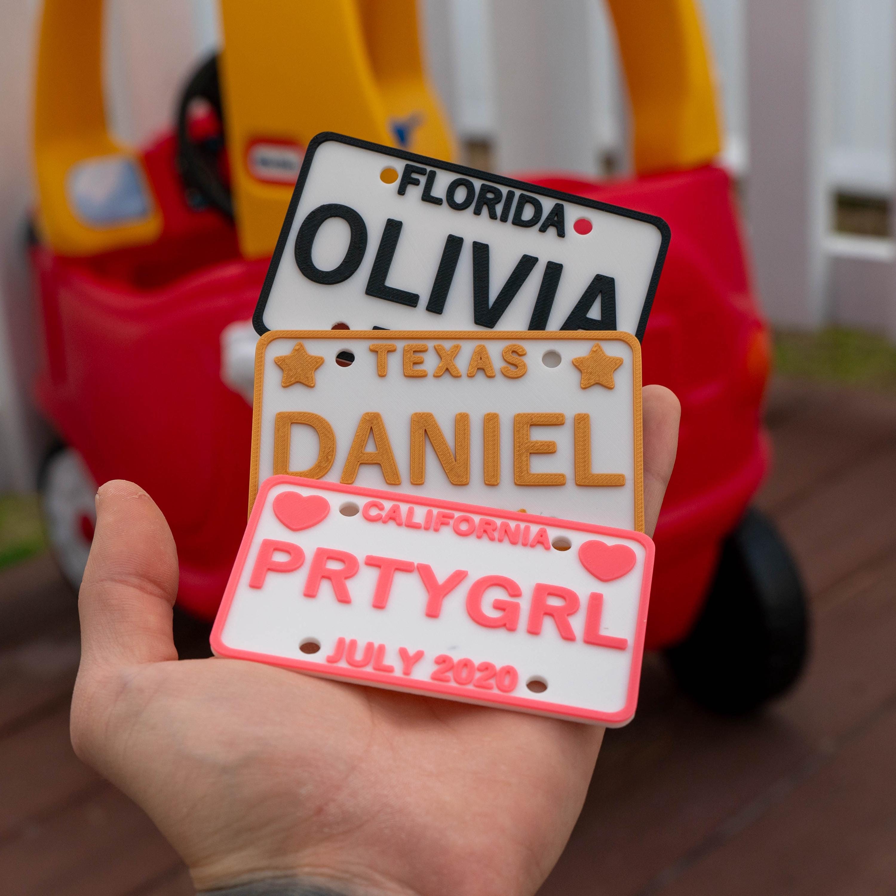 Personalized License Plate Tag for Cozy Coupe Wagon Stroller | CWGift26