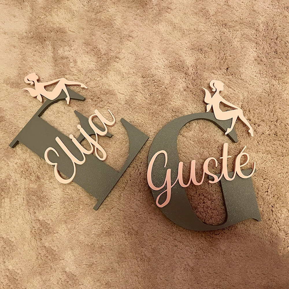 Personalized Monogram Bedroom Door Decoration Name Sign | CWBaby424