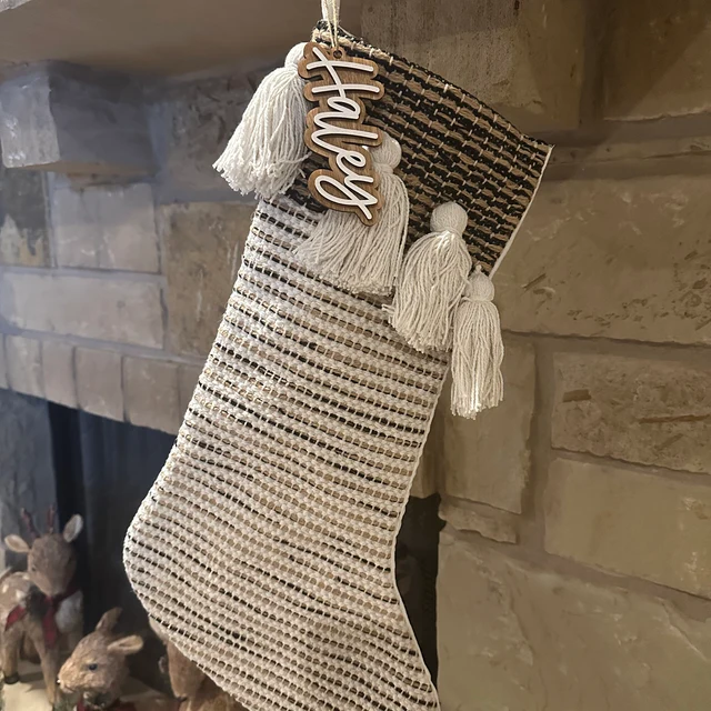 Personalized Wooden Christmas Stocking Tags | MCGift54