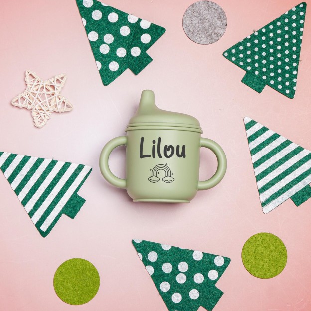 Personalised Baby Food Grade Sippy Silicone Cup  | CWBaby101