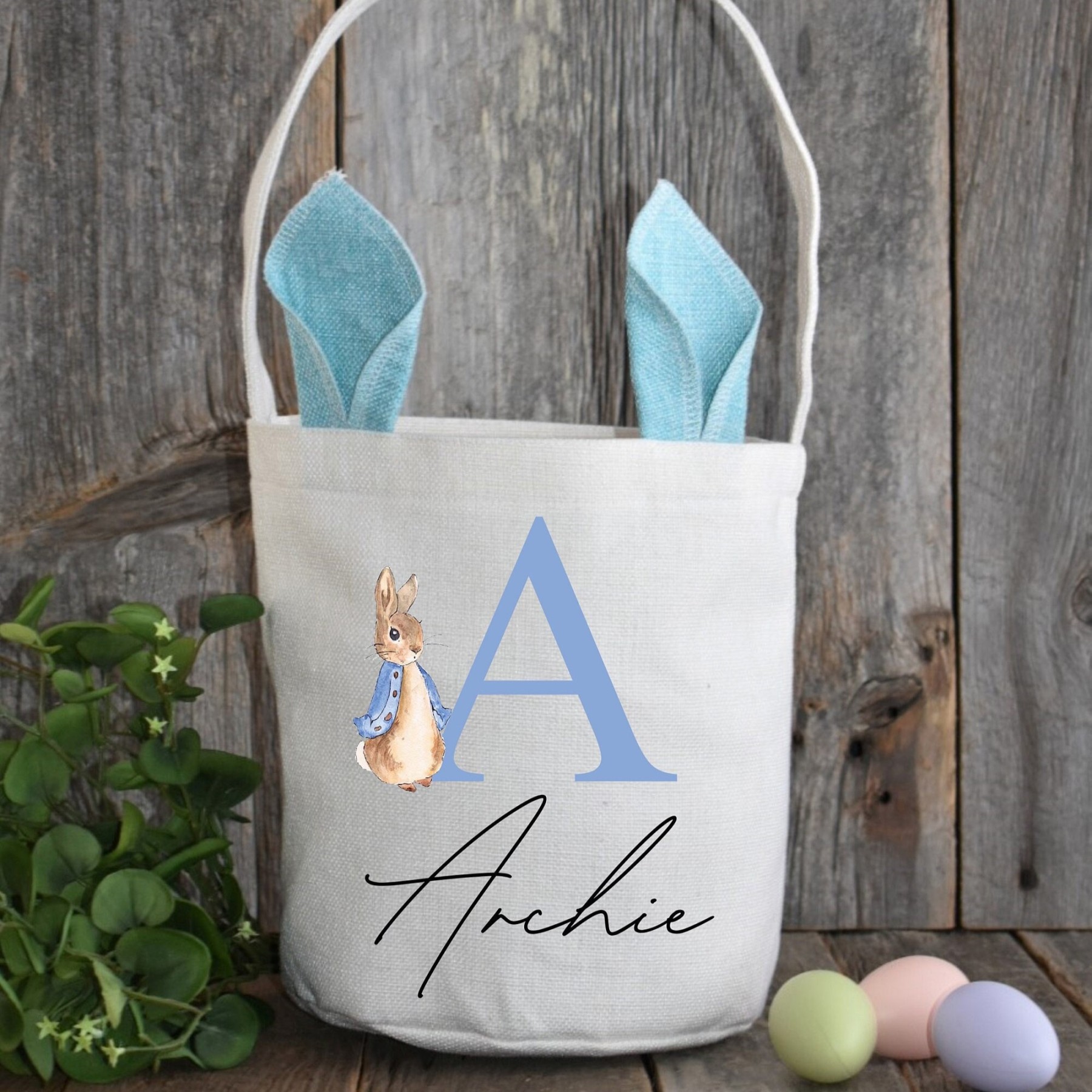 Personalized Name Bunny Easter Gift Sack | CWEaster30