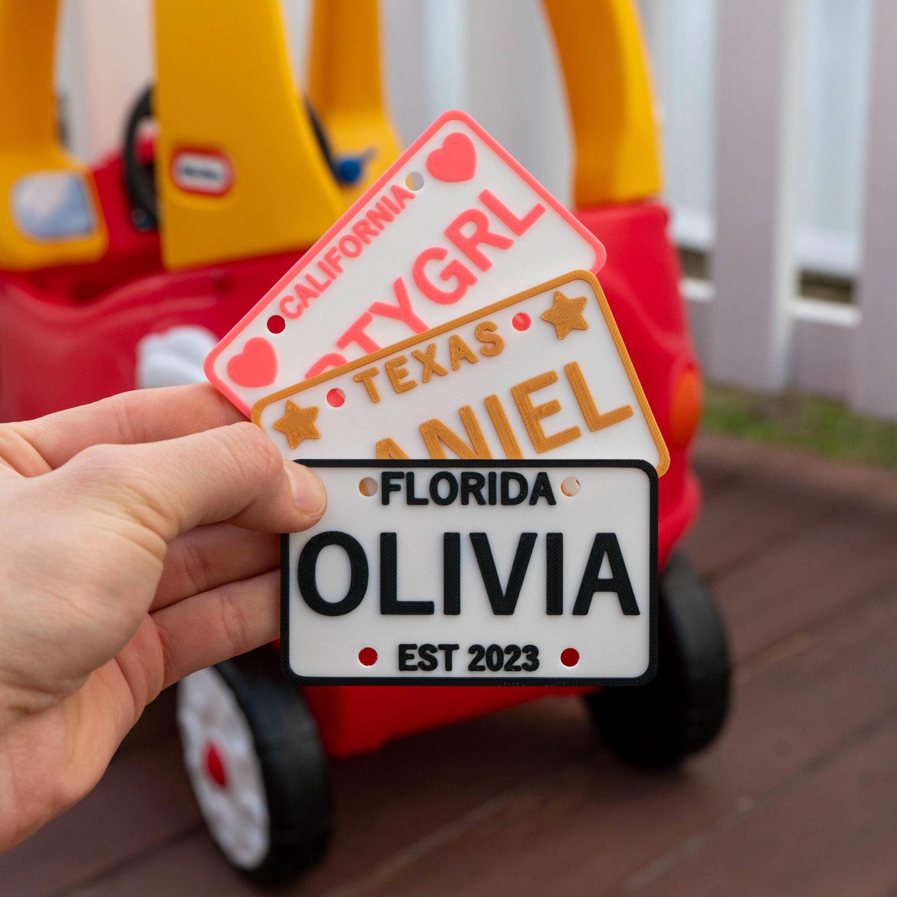 Personalized License Plate Tag for Cozy Coupe Wagon Stroller | CWGift26