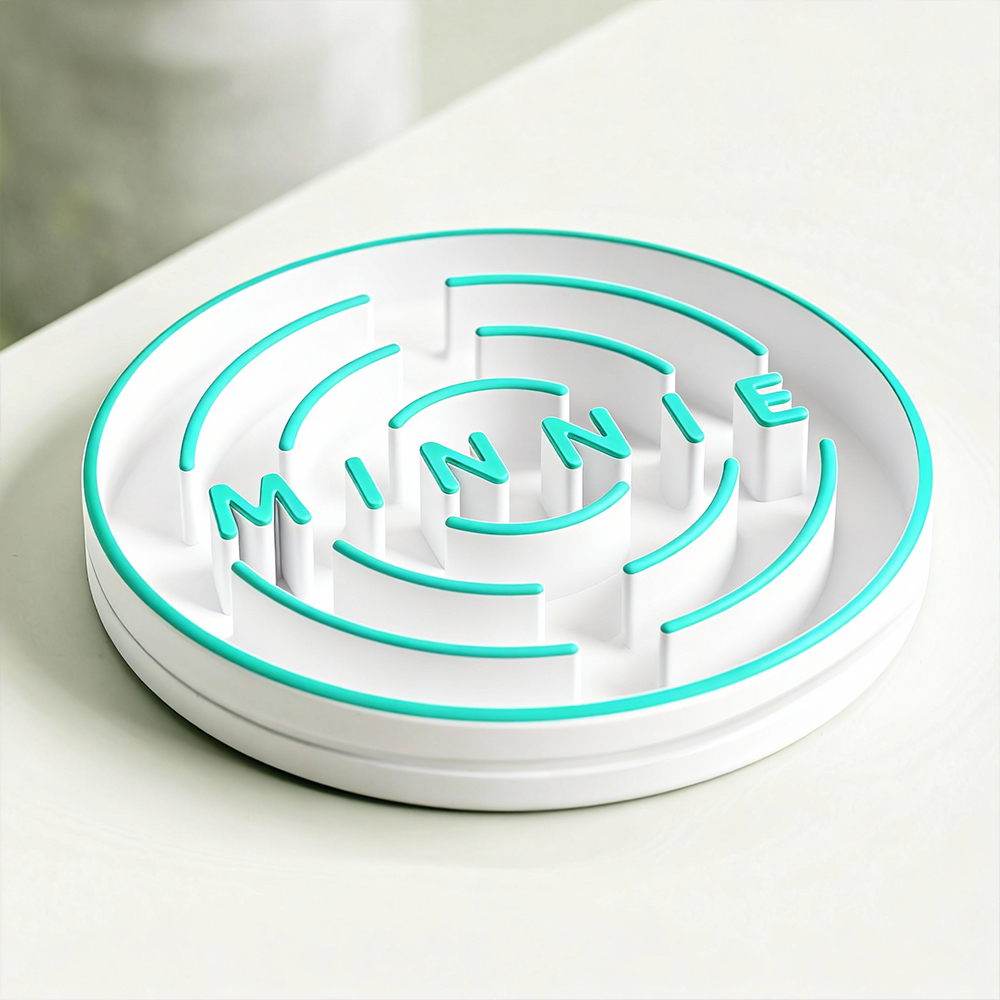 Personalized 3D Printed Dog Slow Feeder Bowl | BKPet354