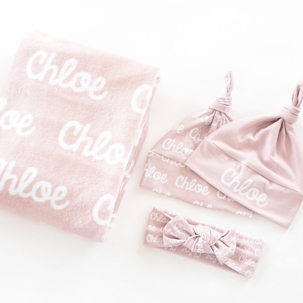 Personalized Baby Swaddle Blanket Set for Comfort & Unique | BBBlanket06
