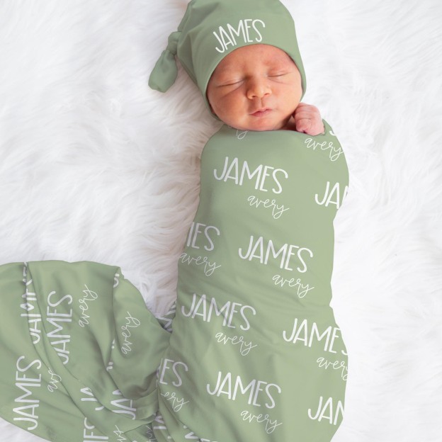 Personalized Baby Swaddle Blanket Set for Comfort & Unique | BBBlanket11