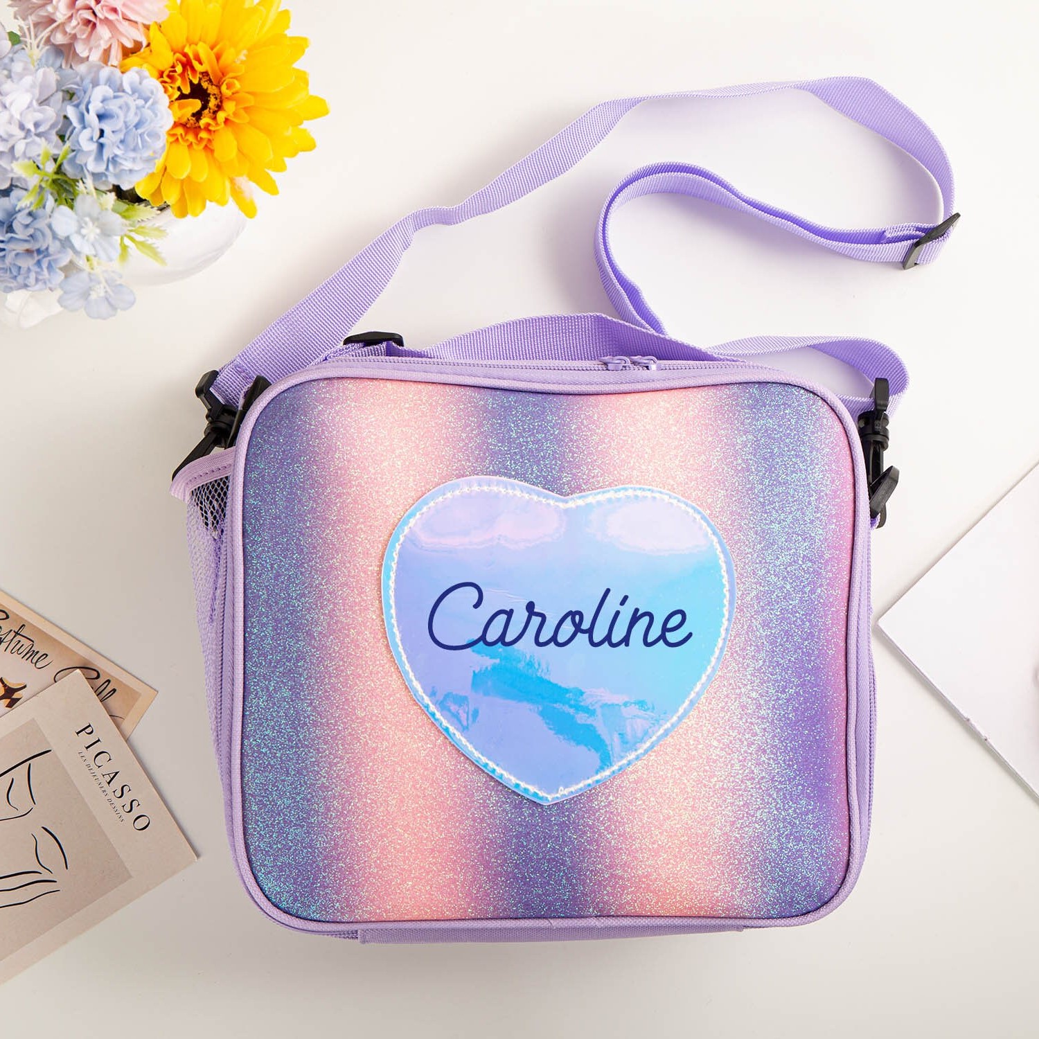 Personalized Name Color Kids Lunch Bag
