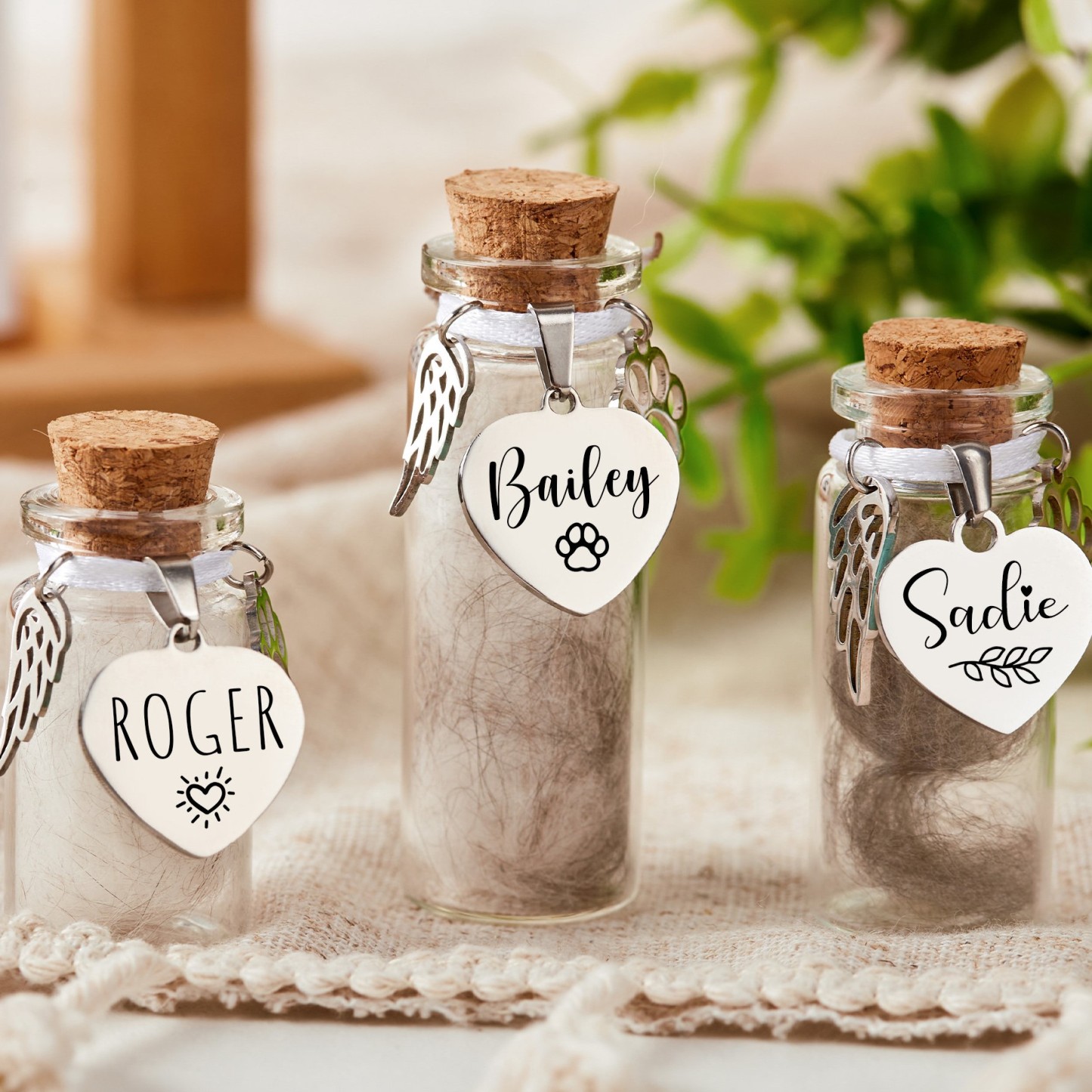 Personalized Pet Fur Memorial Jar | BKPet70