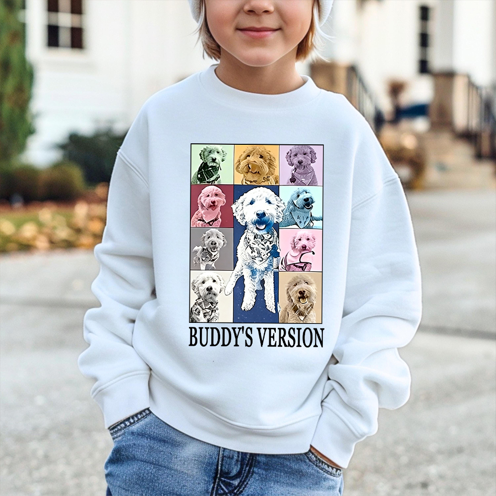Personalized Pet Version Collage Crew Neck Sweatshirt | BKPet352