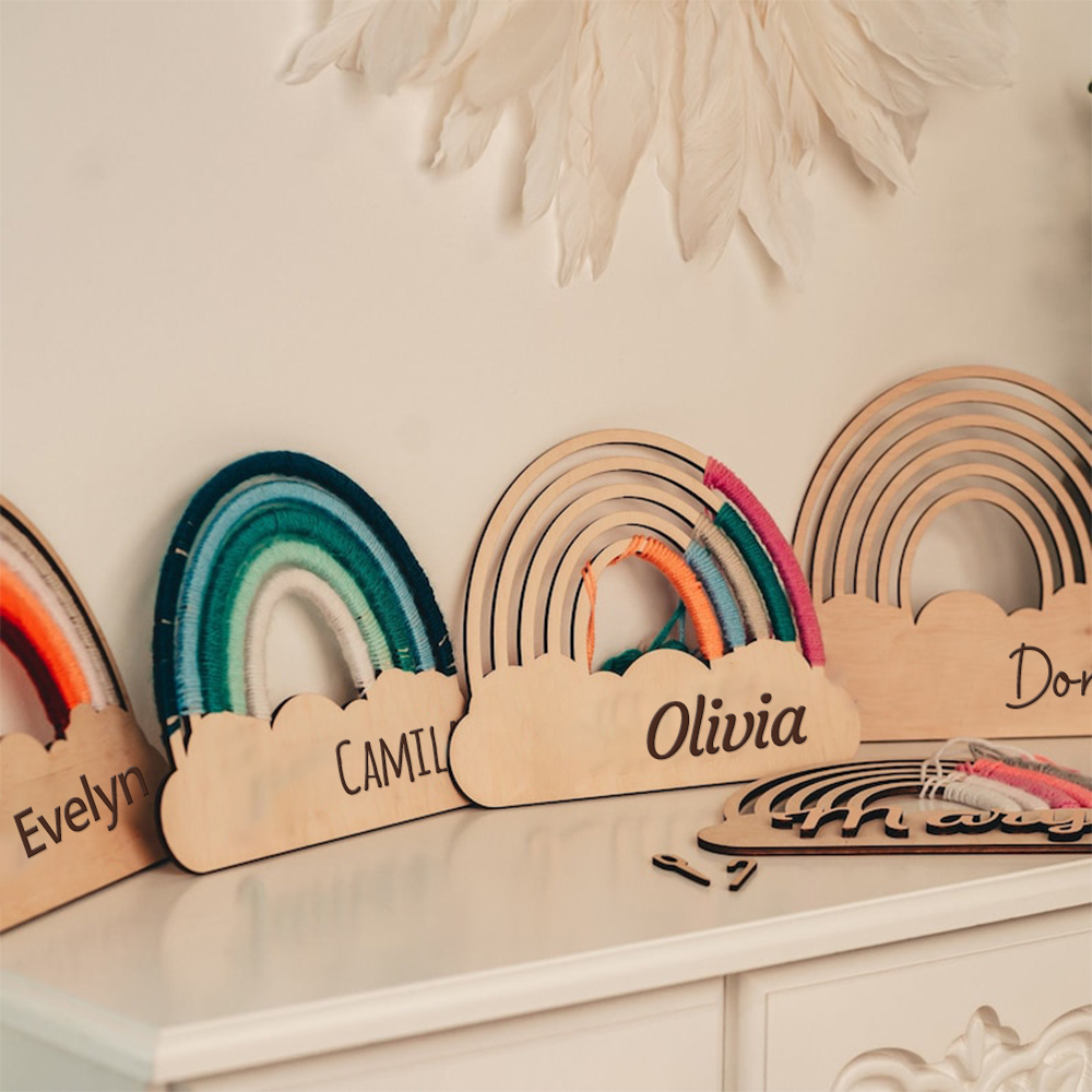 Personalized DIY Rainbow Wooden Kids Craft Kit | CWToy121