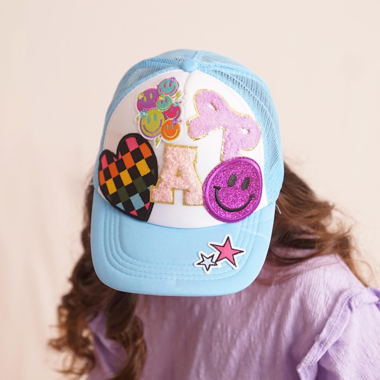 Personalized Kids Chenille Patch Trucker Hat | CWBeach188
