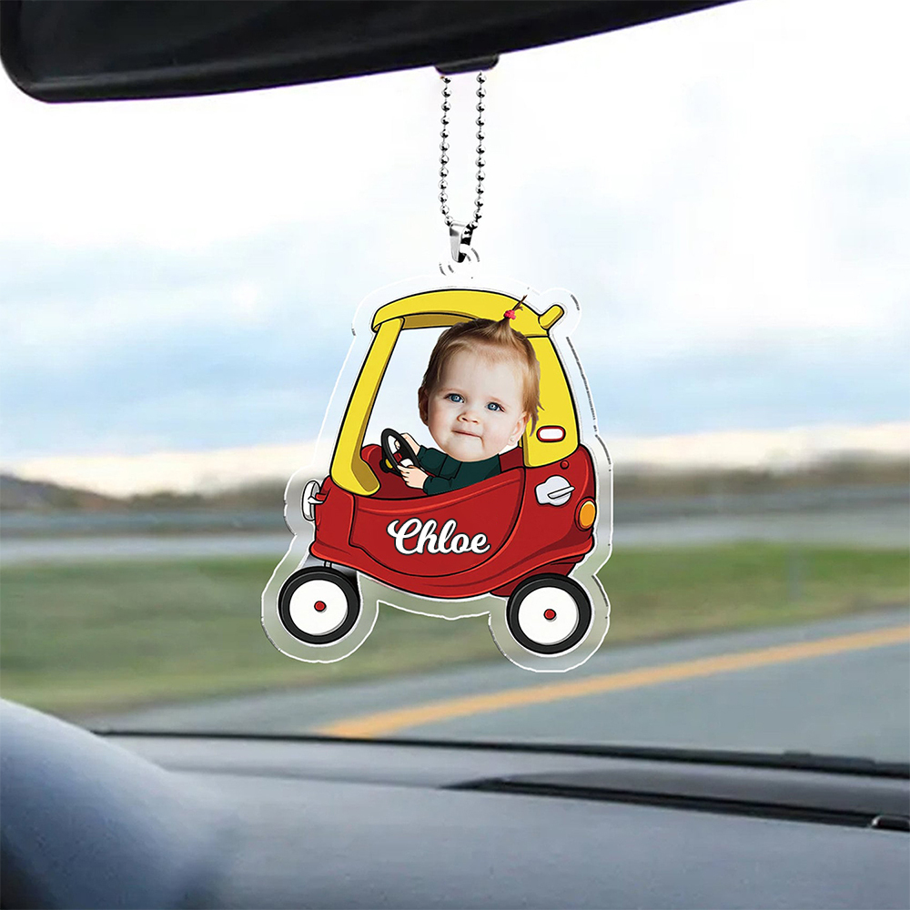 Personalized Kid Photos Car Hanger Fathers Day Gift | CWToy125