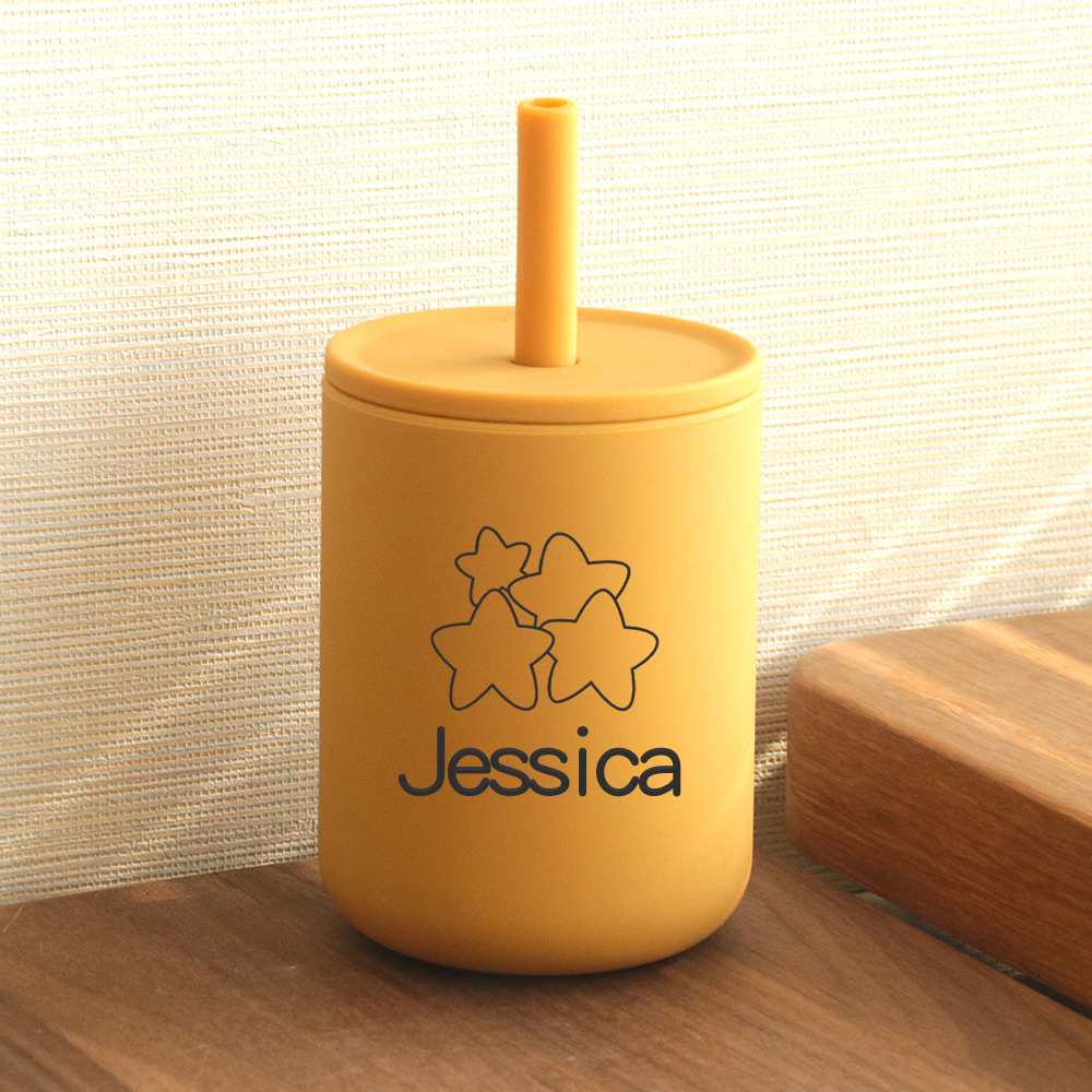 Personalised Baby Food Grade Sippy Silicone Cup  | CWBaby213