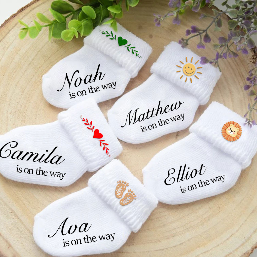 Personalised Pregnancy Announcement Baby Socks | CWBaby220