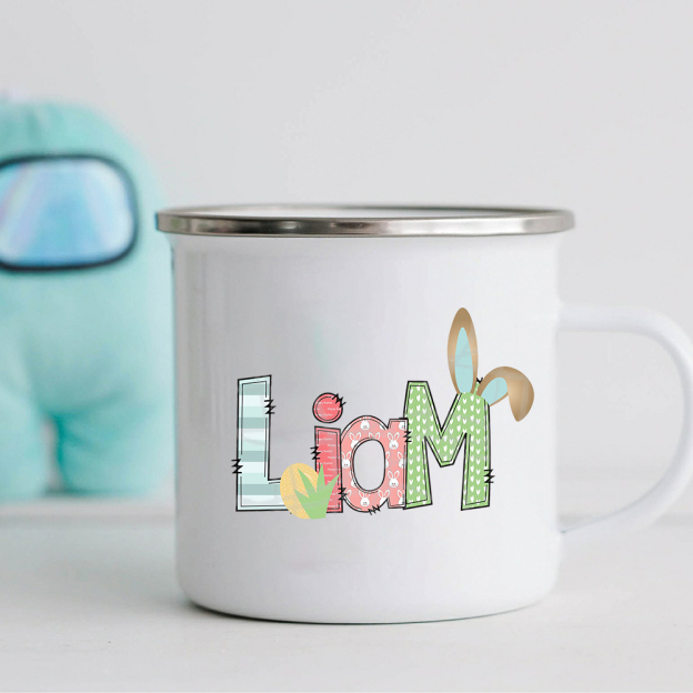 Personalised 12oz Easter Monogram Mugs for Kids  | KidMug42