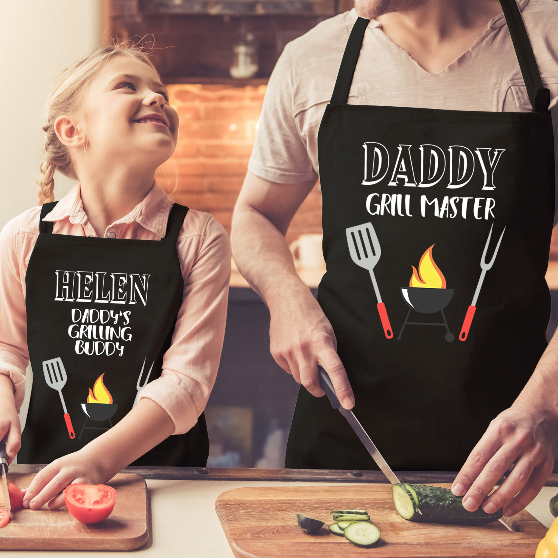 Personalised Multifunctional Waterproof Matching Family Apron | Apron50