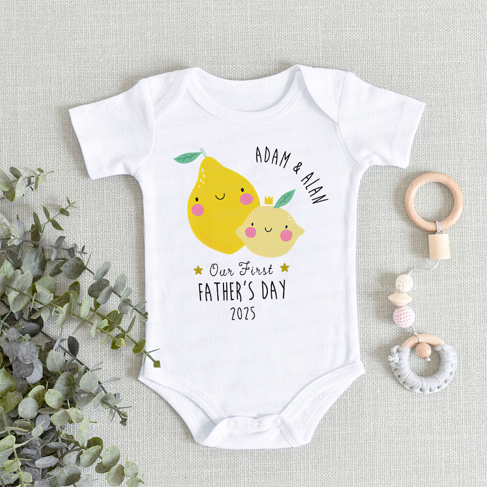 Personalized First Father's Day Daddy and Baby Outfit | CWFamily69