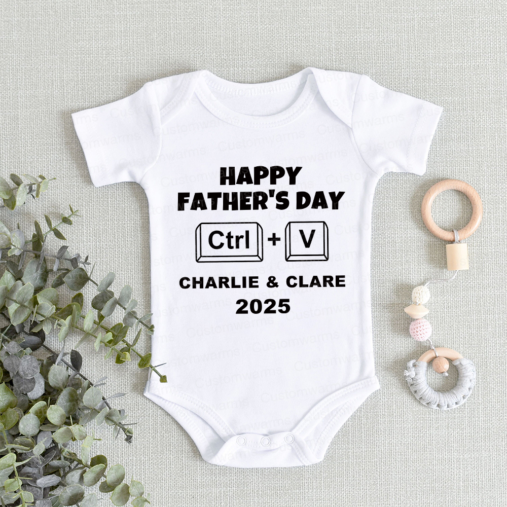 Personalized First Father's Day Daddy and Baby Outfit | CWFamily71