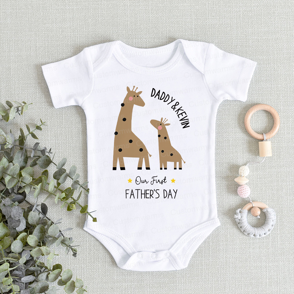 Personalized First Father's Day Daddy and Baby Outfit | CWFamily79