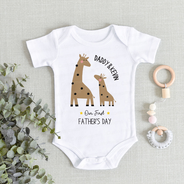 Personalized First Father's Day Daddy and Baby Outfit | CWFamily79
