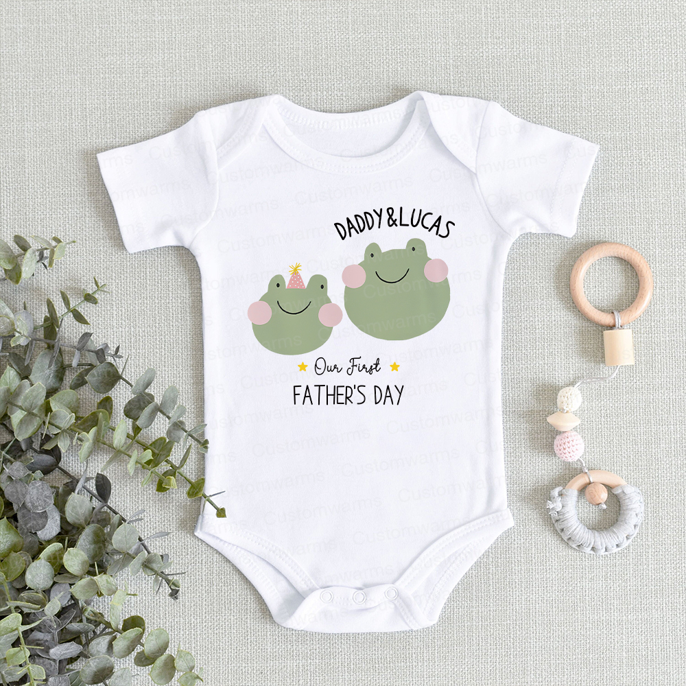 Personalized First Father's Day Daddy and Baby Outfit | CWFamily80