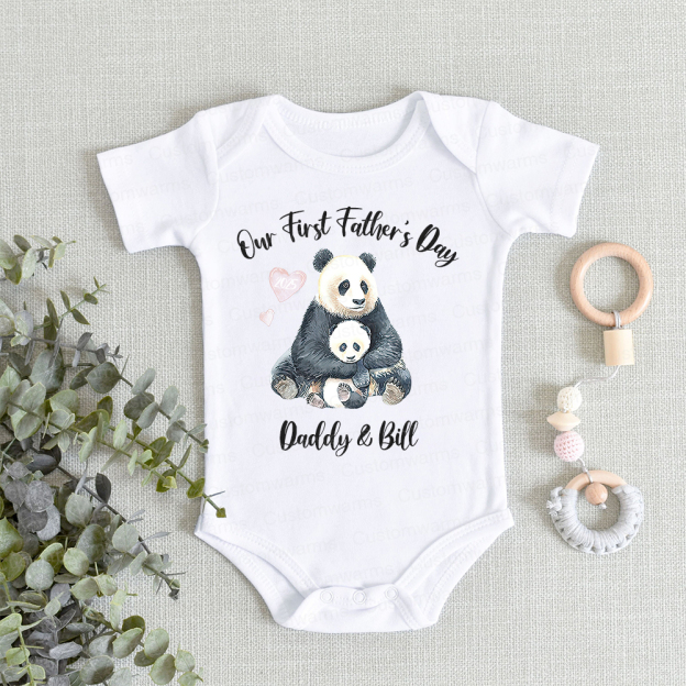 Personalized First Father's Day Daddy and Baby Outfit | CWFamily94