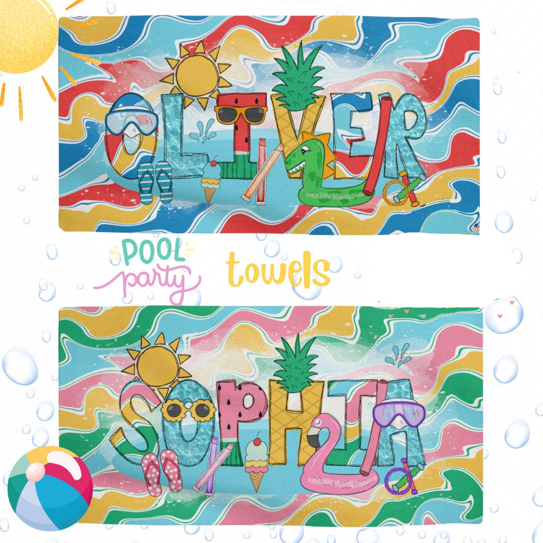 Personalized Lovely Kid Towel for Summer & Beach | CWTowel163