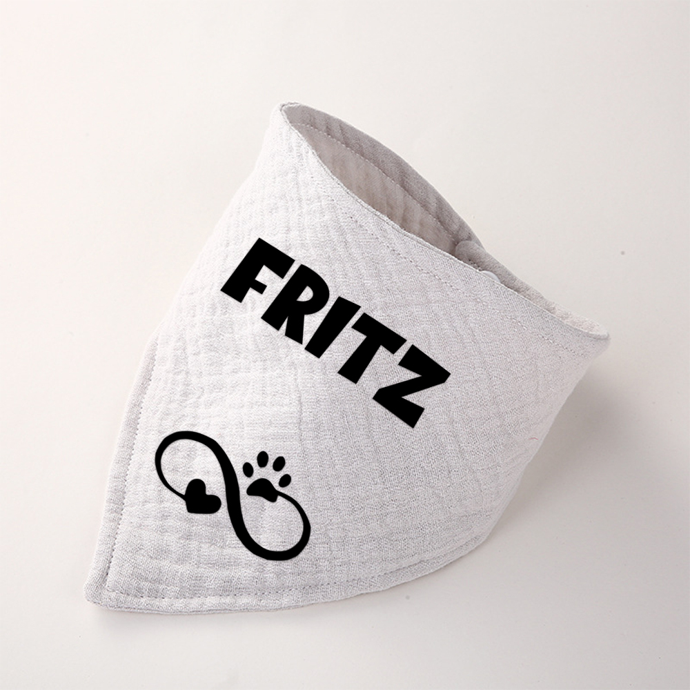 Personalized Dog Scarf Cotton Muslin for Comfort & Unique | BKPet156