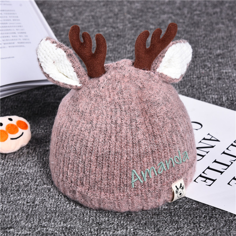 Personalized Embroidery Cute Elk Ear Hat for Comfort & Unique | HSKid21