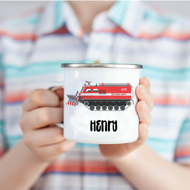 Personalised 12oz Fire Engines Mugs for Kids  | KidMug06