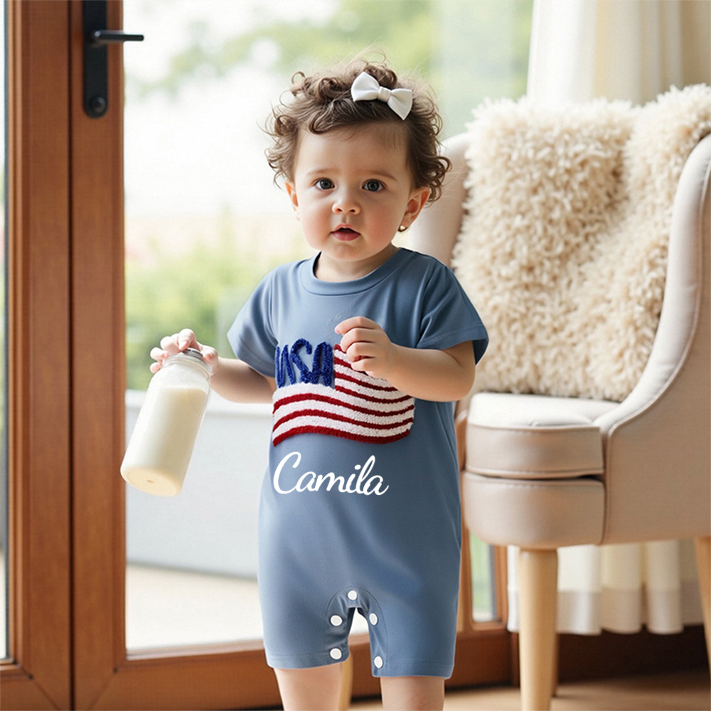 Personalized 4th of July Independence Day Romper | CWBaby248
