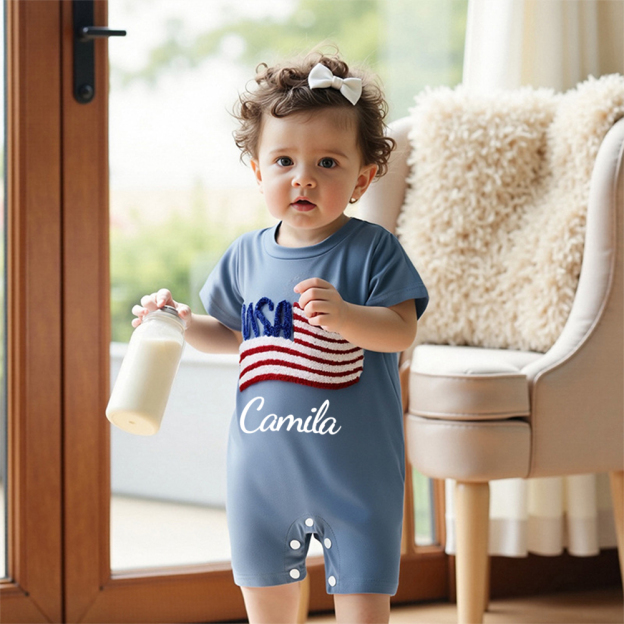 Personalized 4th of July Independence Day Romper | CWBaby248