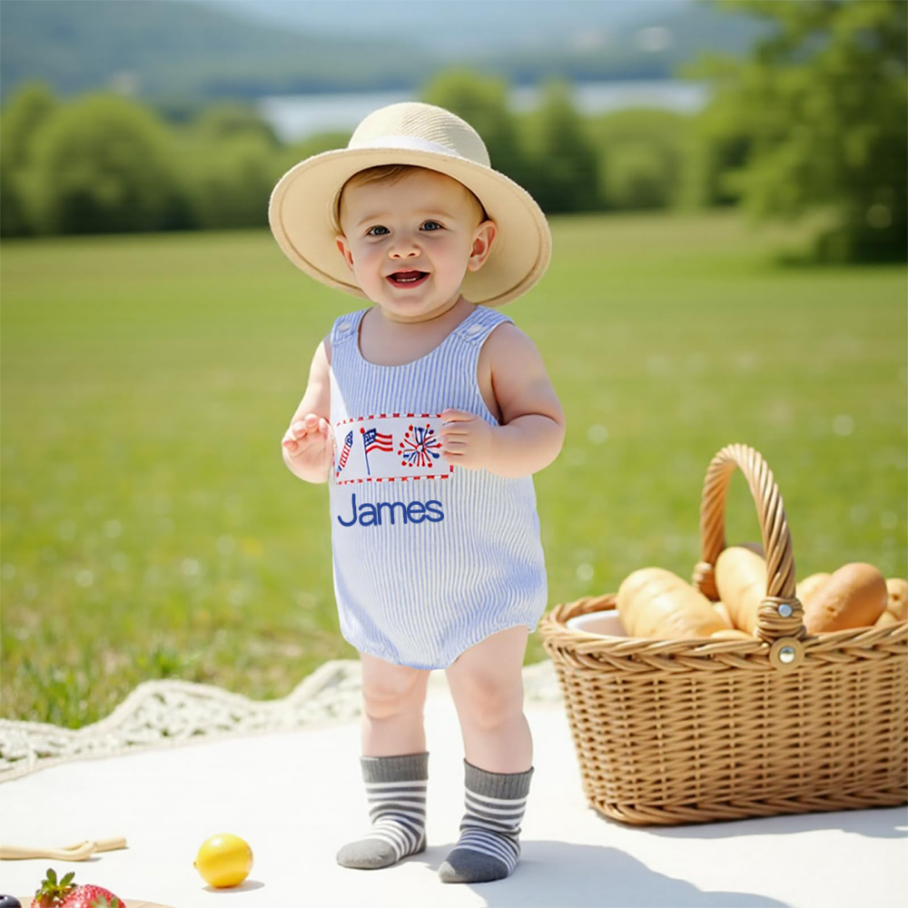 Personalized 4th of July Independence Day Romper | CWBaby250