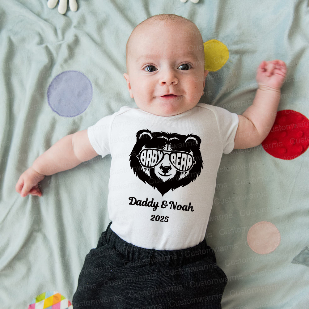 Personalized First Father's Day Daddy and Baby Outfit | CWFamily104