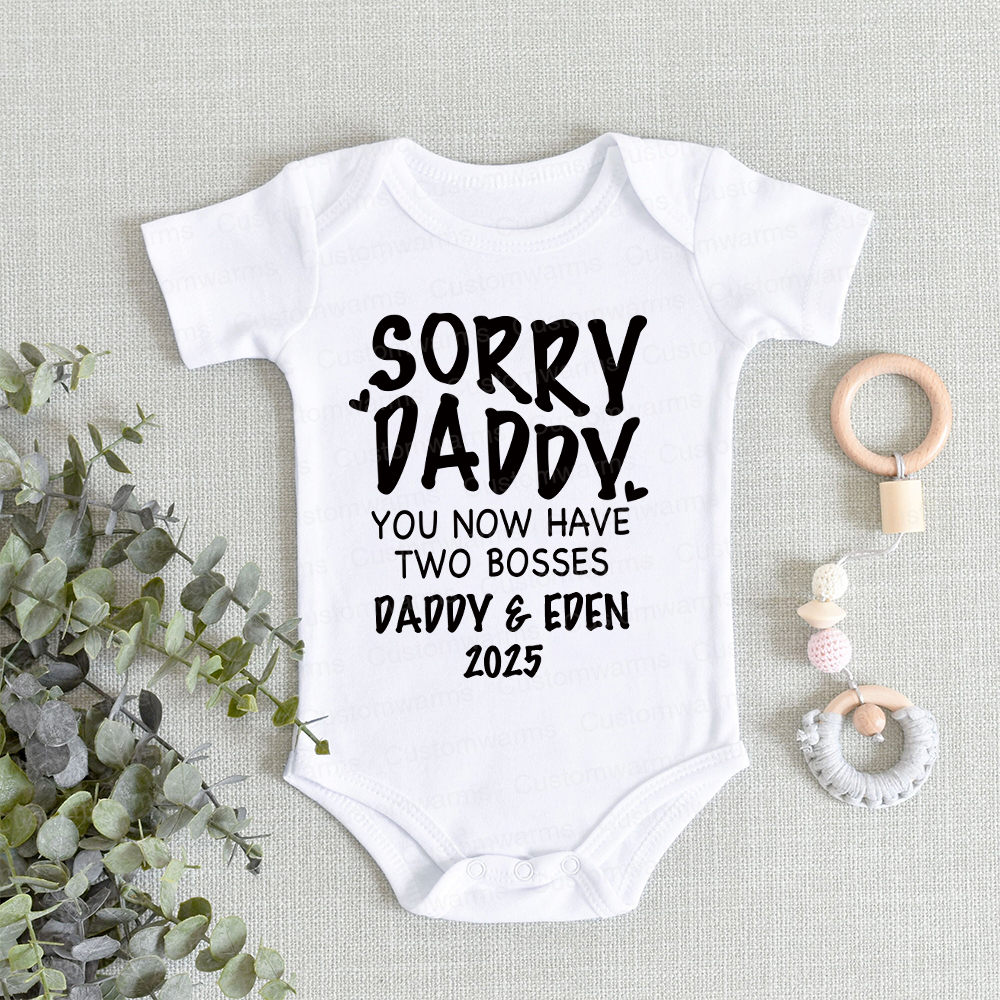 Personalized First Father's Day Daddy and Baby Outfit | CWFamily105